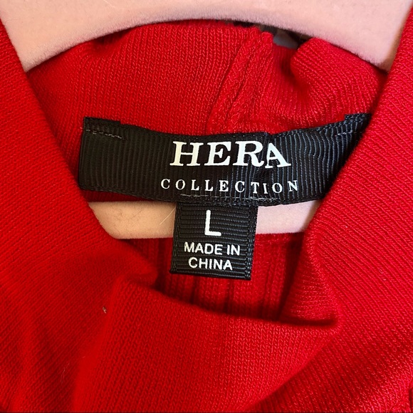 Red long fitted skirt with matching crop top - Picture 6 of 7